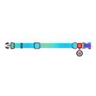 Kép 4/4 - Waudog gradient nylon dog collar with QR code, blue , size M