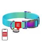 Kép 1/4 - Waudog gradient nylon dog collar with QR code, blue , size M