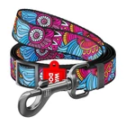 Kép 1/2 - Waudog nylon dog leash, "Summer" pattern, 20 mm wide, length 152-183 cm