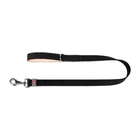 Kép 2/2 - WAUDOG natural leather dog leash 20 mm wide, 122 cm long Black