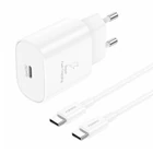 Kép 1/2 - Charger Foneng EU51 USB-C 25W + cable USB-C - USB-C  (white)