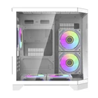 Kép 2/10 - Darkflash FT350 számítógépház + 5 ARGB ventilátor (fehér)