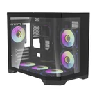 Kép 6/10 - Darflash FT418 számítógépház + 6 ARGB ventilátor (fekete)