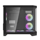 Kép 4/10 - Darflash FT418 számítógépház + 6 ARGB ventilátor (fekete)
