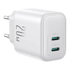 Kép 4/7 - Joyroom JR-TCF12 Dual-Port (2C) 20W Power Charger (white)