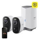 Kép 1/7 - Baseus N1 2K Outdoor Camera Set of 2 (White)