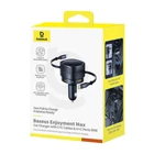 Kép 7/8 - Baseus Enjoyment Max autós töltő USB-C+USB-C kábelekkel és USB-A+USB-C portokkal 90W Fekete