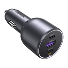 Kép 3/3 - UGREEN EC705 autós töltő, USB + 2x USB-C, 130W + 1m 5A kábel