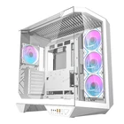 Kép 1/9 - Darkflash DY470 számítógépház (fehér) + 4 ventilátor + GPU konzol