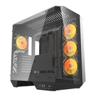 Kép 1/10 - Darkflash DY470 számítógépház (fekete) + 4 ventilátor + GPU konzol