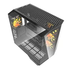 Kép 4/10 - Darkflash DY470 számítógépház (fekete) + 4 ventilátor + GPU konzol