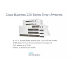 Kép 3/7 - Cisco CBS220-16P-2G Vezérelt L2 Gigabit Ethernet (10/100/1000) Ethernet-áramellátás (PoE) támogatása Fehér