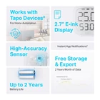 Kép 3/10 - TP-Link Tapo T315 Beltéri Hőmérséklet és páratartalom érzékelő Szabadon álló Vezeték nélküli