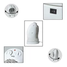 Kép 2/2 - Home FK 1/O hordozható elektromos ventilátoros fűtőtest, 1000W/2000W, oszcillálás, fehér