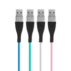 Kép 2/6 - Delight 55439A ADATKÁBEL - MICROUSB - SZILIKON BEVONAT - 4 SZÍN 2M