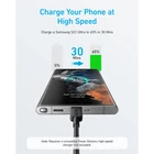 Kép 2/4 - ANKER Töltőkábel, 322, USB-C - USB-C, 1,8 méteres, fekete - A81F6G11