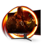 Kép 2/10 - AOC Ívelt Gaming 240Hz VA monitor 31.5" C32G2ZE/BK, 1920x1080, 16:9, 300cd/m2, 1ms, 2xHDMI/DisplayPort