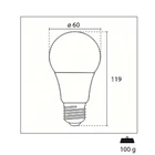 Kép 3/4 - LED Lámpa E27 Izzó 12 W 1280 lm 3000 K