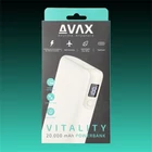 Kép 1/3 - AVAX Powerbank USB-C 65W+QC 18W 20000mAh, fehér