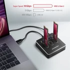 Kép 4/8 - AXAGON ADSA-M2C USB-C 3.2 M. 2 fekete dual dokkoló állomás