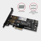 Kép 3/7 - AXAGON PCEM2-D PCIe NVMe+SATA M.2 Adapter