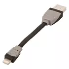 Kép 6/6 - Szinkron és Töltő Kábel Apple Lightning - USB A Dugó 0.10 m Fekete