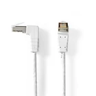 Kép 1/5 - CAT6 F/UTP hálózati kábel | RJ45 dugasz - RJ45 dugasz, ferde | 5,00 m | fehér