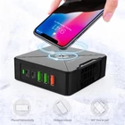 Kép 2/2 - BLACKBIRD Hálózati töltő X8-W PD75W 3xUSB + 2xUSB-C + Vezeték Nélküli töltés