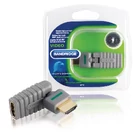 Kép 1/3 - Nagy Sebességű HDMI Adapter Ethernettel Forgatható HDMI Csatlakozó - HDMI Aljzat Szürke