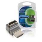 Kép 1/3 - Nagy Sebességű HDMI Adapter Ethernettel Döntött 270 ° HDMI Csatlakozó - HDMI Aljzat Szürke