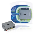 Kép 2/3 - SCART-Adapter SCART Dugó - S-Video Aljzat + 3 db RCA Aljzat Szürke