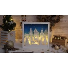 Kép 1/4 - LED karácsonyi tájkép, fa, elemes (X22097)  Timer 6+18h, 12LED, 3000K, 2xAA