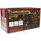 Kép 3/4 - Karácsonyi sziporkázó jégcsapfényfüggöny,kül/beltér(X22028)  230VAC, 5+5M, 125LED, 3,6W, 2600-2700K, IP44