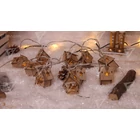 Kép 1/3 - LED karácsonyi lánc,házikó,fa,elemes (X23022)  Timer 6+18h,10LED, 3000K, 2xAA