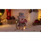 Kép 2/4 - LED karácsonyi dekoráció, hóember, elemes (X22088)  Timer 6+18h,3LED, 3000K, 2xAAA