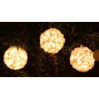 Kép 2/5 - LED karácsonyi lánc, gömb, fehér, elemes (X22063)  Timer 6+18h,10LED, 3000K 2xAA