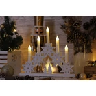 Kép 2/5 - LED karácsonyi gyertyapiramis,csillag,fa,fehér,elemes(X22099)  Timer 6+18h,5LED, 3000K, 2xAA