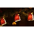 Kép 3/5 - LED karácsonyi lánc, csomag, elemes (X22067)  Timer 6+18h,10LED, 3000K, 2xAA
