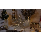 Kép 2/5 - LED karácsonyi csillag, arany,fém, elemes (X22038)  Timer 6+18h, 14LED, 3000K, 2xAA