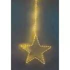 Kép 1/3 - LED karácsonyi ablakdísz, csillag, elemes (X22044)  Timer 6+18h, 84LED, 3000K, 3xAA
