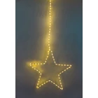 Kép 1/3 - LED karácsonyi ablakdísz, csillag, elemes (X22045)  Timer 6+18h, 104LED, 3000K, 3xAA