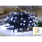 Kép 1/9 - Karácsonyi fényfüzér, kültéri/beltéri (X22014)  230VAC, 2+10M, 100LED, 3,6W, 12000-13000K, IP44