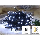 Kép 1/9 - Karácsonyi programozható fényfüzér, kültéri/beltéri (X22018)  230VAC, 2+10M, 100LED, 3,6W, 12000-13000K, IP44