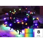 Kép 1/9 - Karácsonyi programozható fényfüzér,színes,kül/beltér(X22021)  230VAC, 5+20M, 200LED, 6W, RGB, IP44