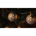 Kép 4/6 - LED karácsonyi lánc, gömb, hópehely, fehér, elemes (X22064)  Timer 6+18h,10LED, 3000K, 2xAA