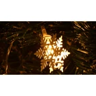 Kép 4/6 - LED karácsonyi lánc, hópehely,fehér, fém, elemes (X22056)  Timer 6+18h,10LED, 3000K, 2xAA