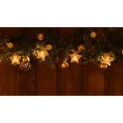 Kép 2/5 - LED karácsonyi lánc, csillag,feliratos, fehér,elemes(X22054)  Timer 6+18h,10LED, 3000K, 2xAA