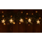 Kép 2/5 - LED karácsonyi lánc, csillag,fehér, elemes (X22053)  Timer 6+18h,10LED, 3000K, 2xAA
