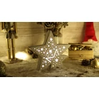 Kép 3/5 - LED karácsonyi csillag, fa, elemes (X22040)  Timer 6+18h, 6LED, 3000K, 2xAAA