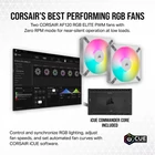 Kép 3/6 - CORSAIR CPU hűtő iCUE H100i ELITE CAPELLIX XT (vízhűtés), 2 Ventilátoros, LGA1700 támogatással, fehér